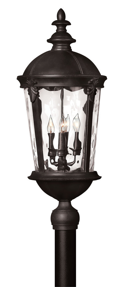 Large Post Top or Pier Mount Lantern - Black