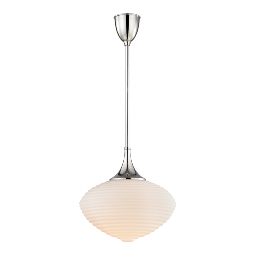 1 LIGHT PENDANT W/ MATTE OPAL GLASS