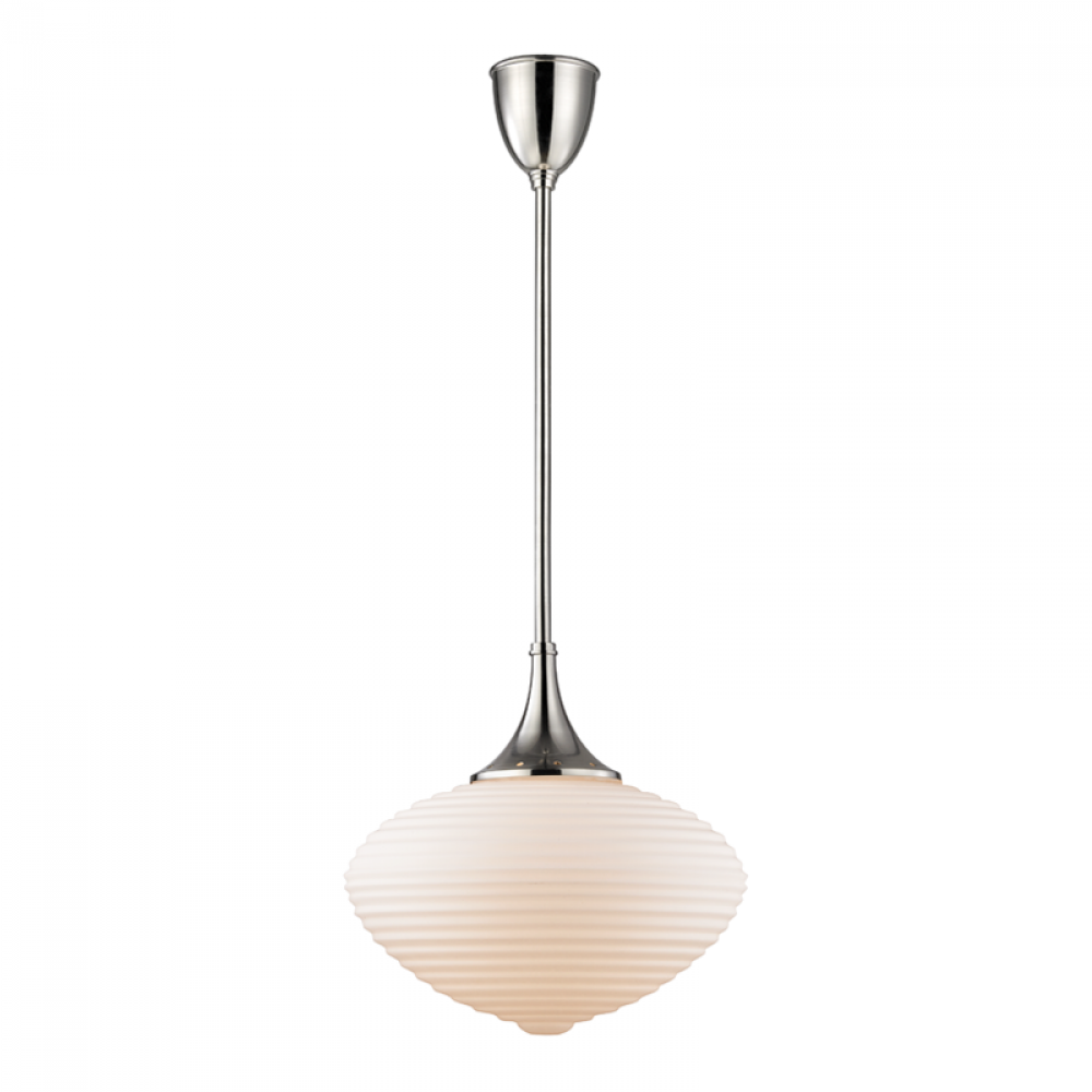 1 LIGHT PENDANT W/ MATTE OPAL GLASS