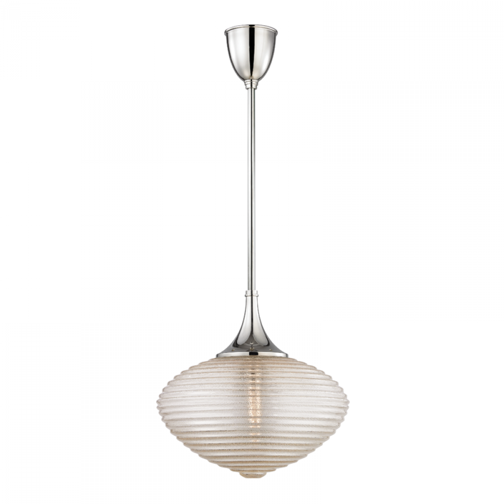 1 LIGHT PENDANT W/ BRASS MESH