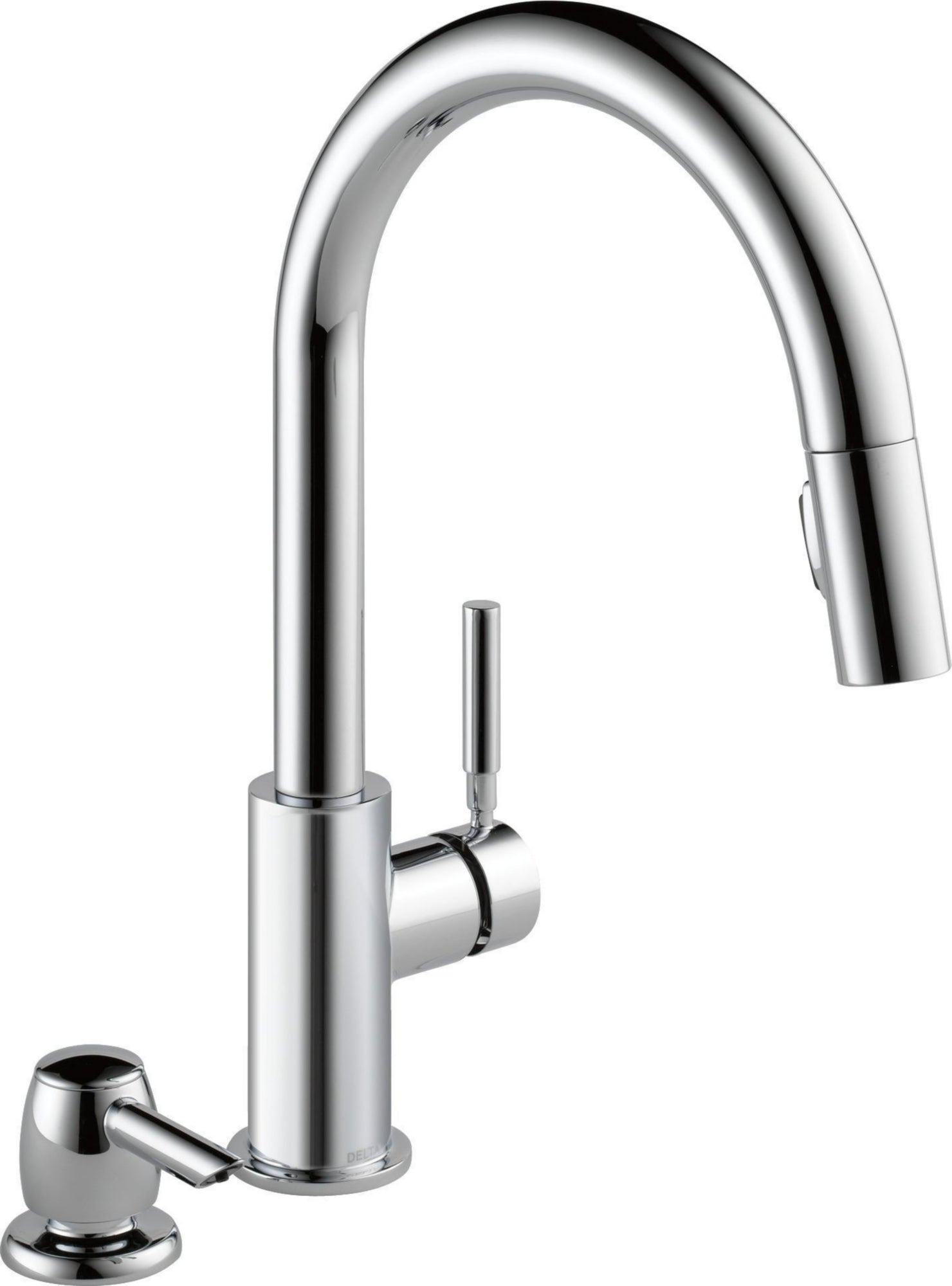 SINGLE HANDLE PULL-DOWN KITCHEN FAUCET WITH SOAP DISPENSER