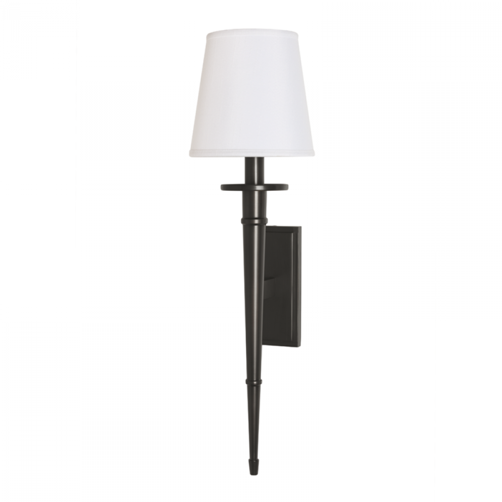 1 LIGHT WALL SCONCE w/WHITE SHADE