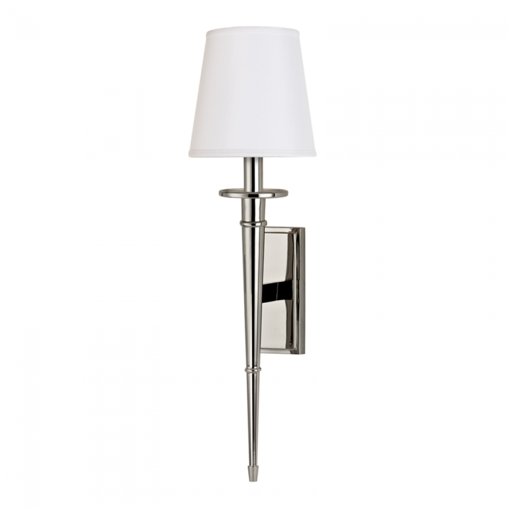 1 LIGHT WALL SCONCE w/WHITE SHADE
