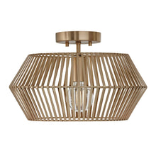Load image into Gallery viewer, 1-Light Angular Metal Semi-Flush in Matte Brass
