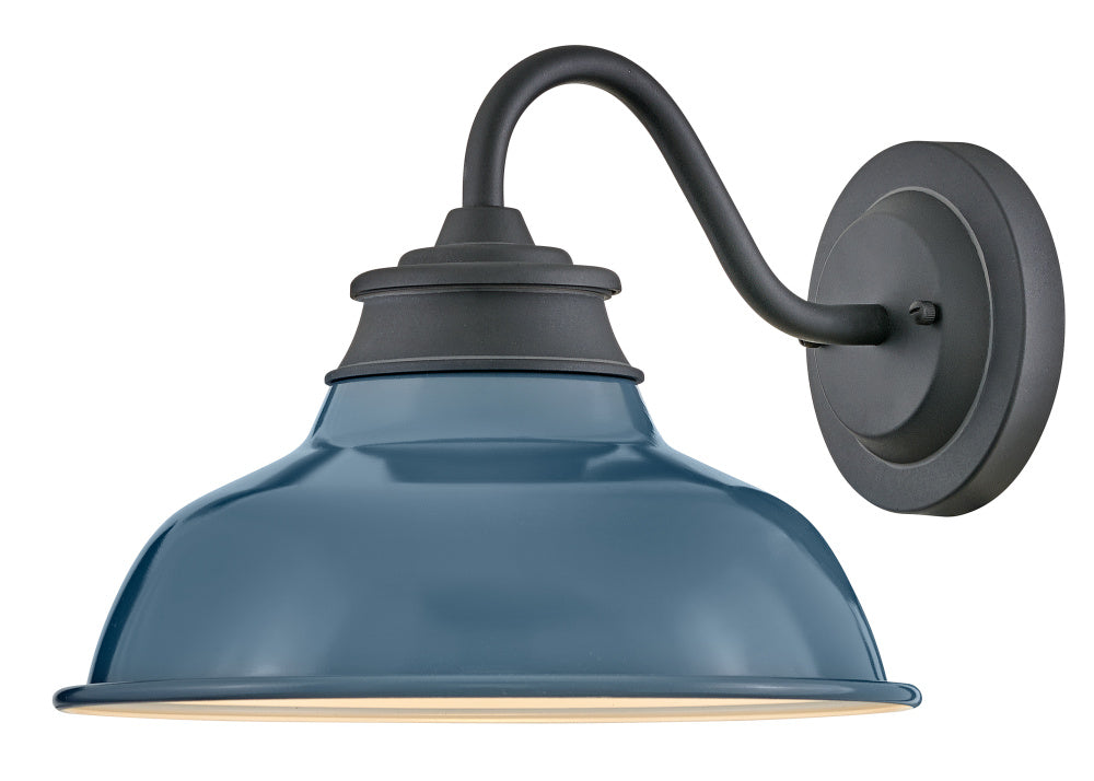 Small Gooseneck Barn Light - Black|Blue