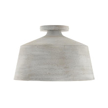 Load image into Gallery viewer, 1-Light Tapered Metal Semi Flush in Stucco
