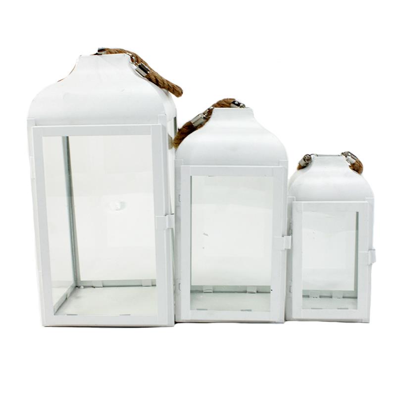 Set of 3 Lanterns White