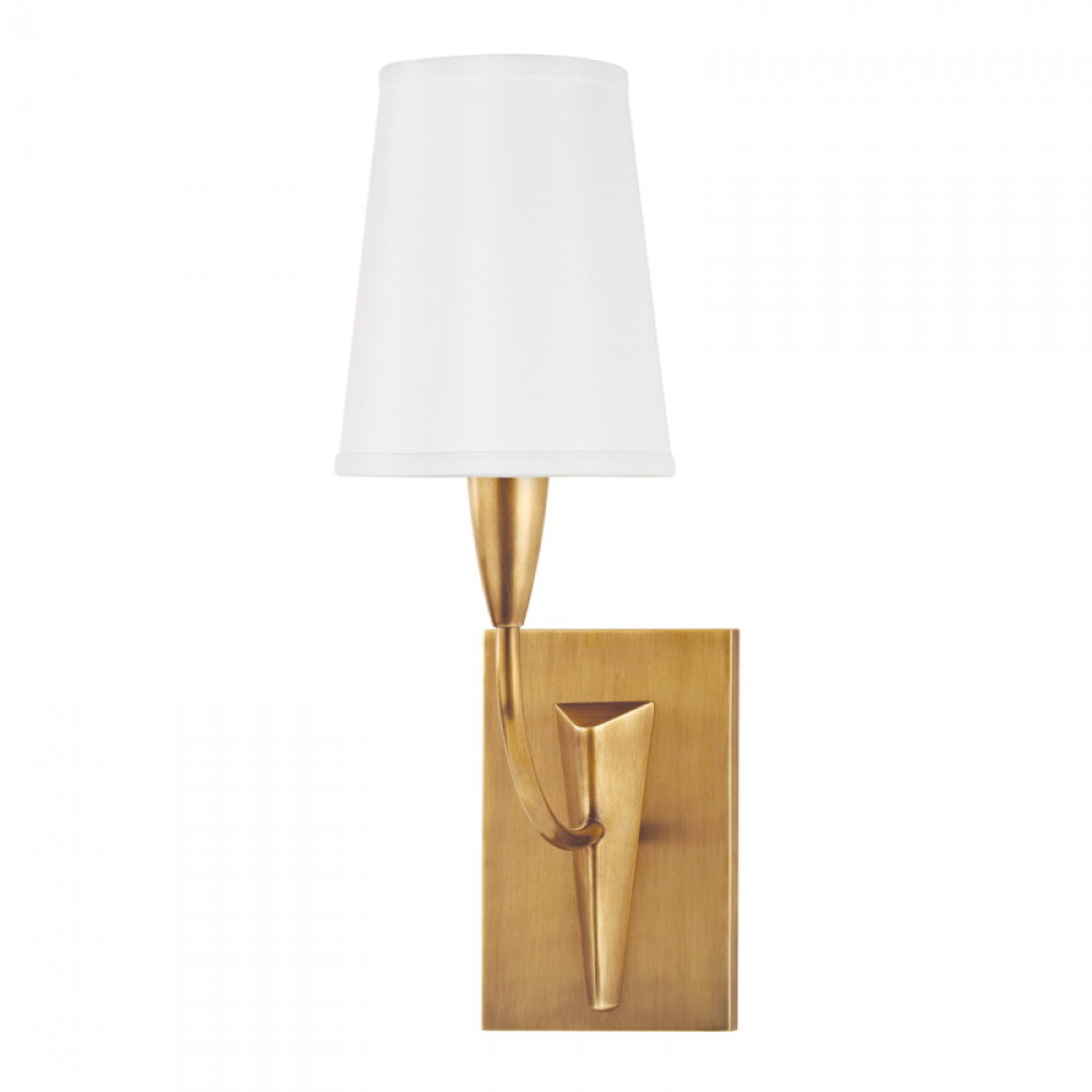 1 LIGHT WALL SCONCE w/WHITE SHADE