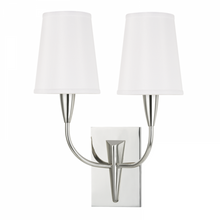 Load image into Gallery viewer, 2 LIGHT WALL SCONCE w/WHITE SHADE
