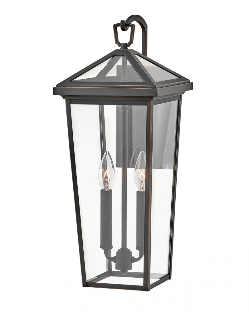 Medium Tall Wall Mount Lantern - Bronze