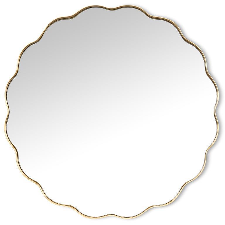 Scallop Edge Round Mirror