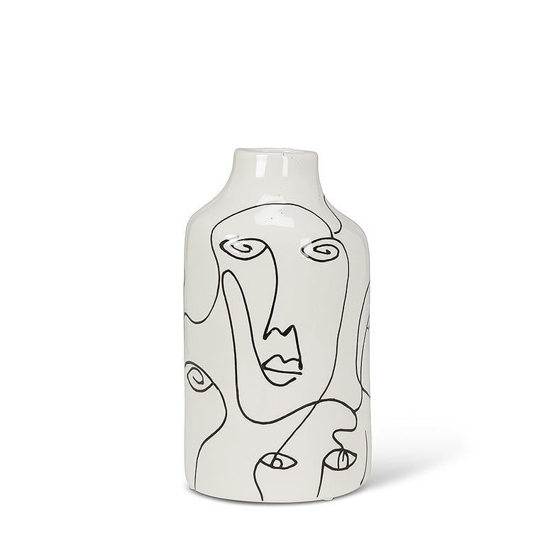 Medium Vase with Faces