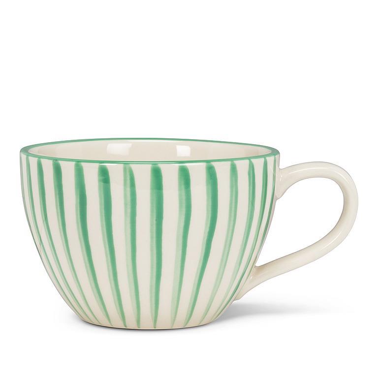 Striped Latte Mug (Green) by Abbott