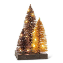 Load image into Gallery viewer, Glitter LED Trees on Square Base
