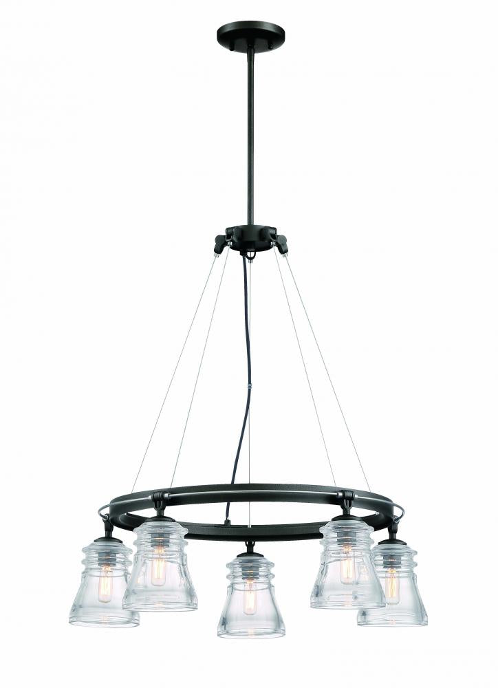 Graham Avenue - 5 Light Chandelier
