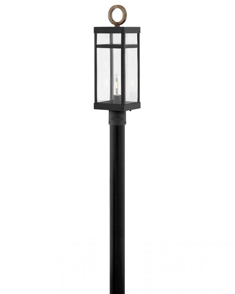 Large Post Top or Pier Mount Lantern - Black