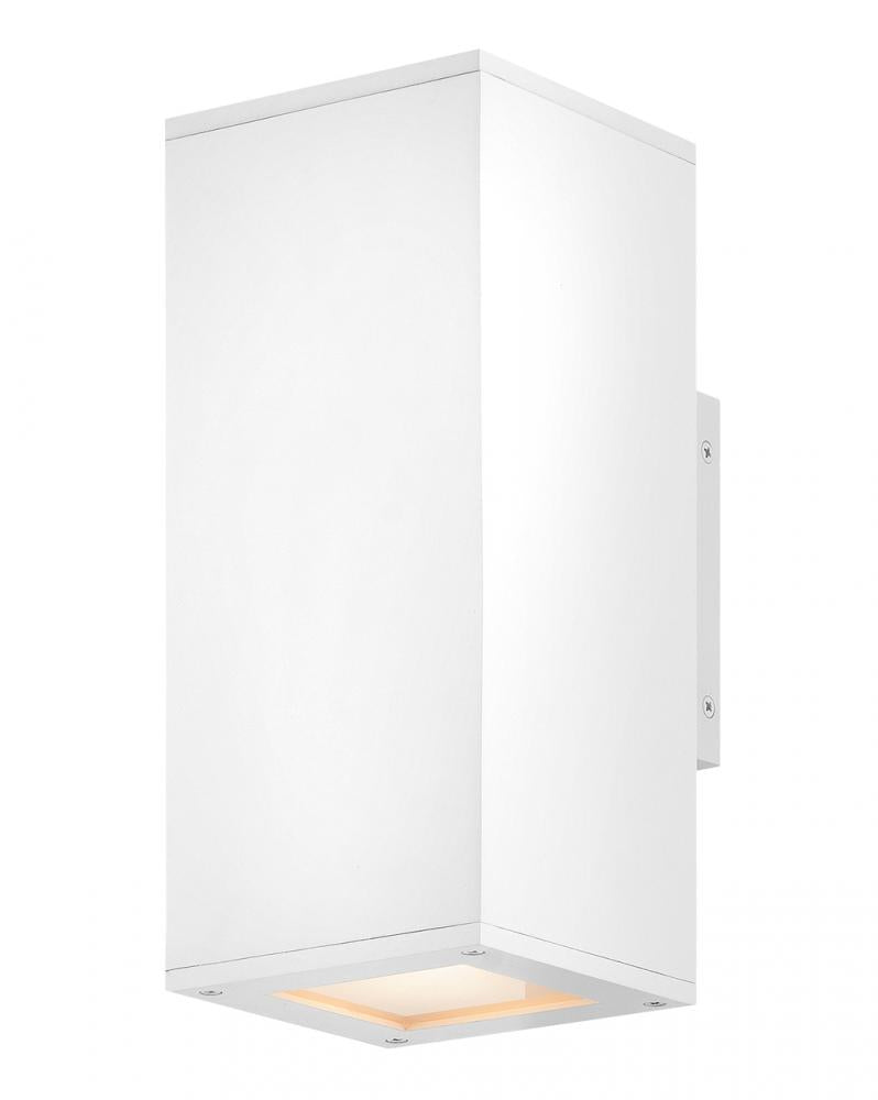 Small Wall Mount Lantern Up/Down - White