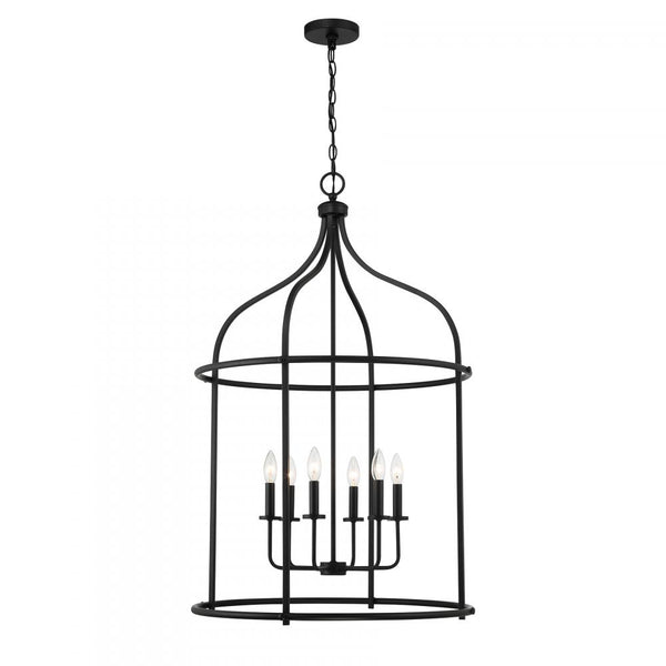 Brookstone 6-Light Pendant in Matte Black