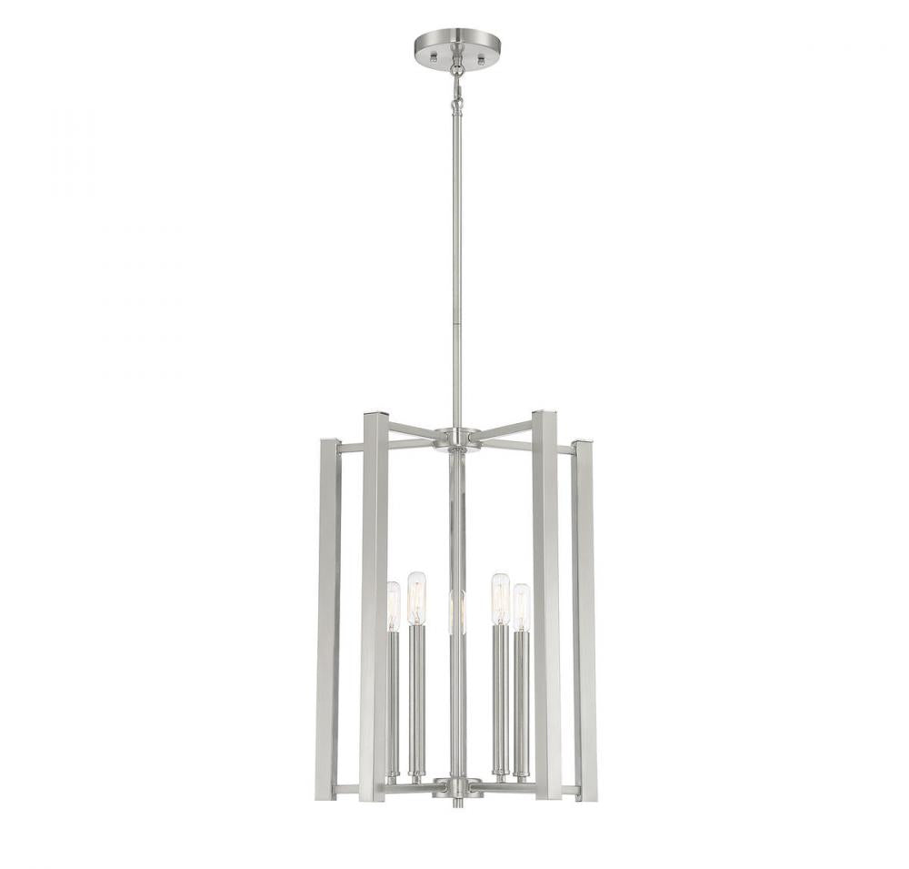 Benson 5-Light Pendant in Satin Nickel