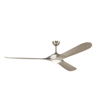 Load image into Gallery viewer, 80 Inch Mylo Weather+ Ceiling Fan with Satin Etch Cased Opal Glass in Brushed Nickel

