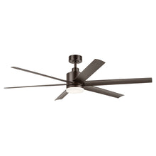 Load image into Gallery viewer, 65 Inch Loa Ceiling Fan with Satin Etch Cased Opal Glass in Satin Natural Bronze
