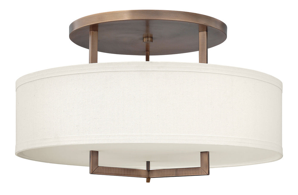 Large Semi-Flush Mount - Bronze