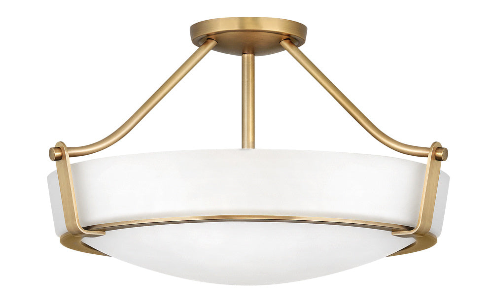 Medium Semi-Flush Mount - Brass