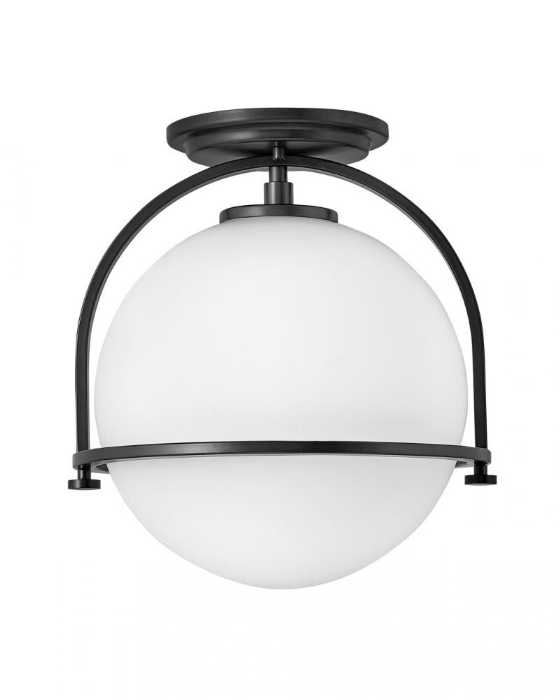 Small Semi-flush Mount - Black