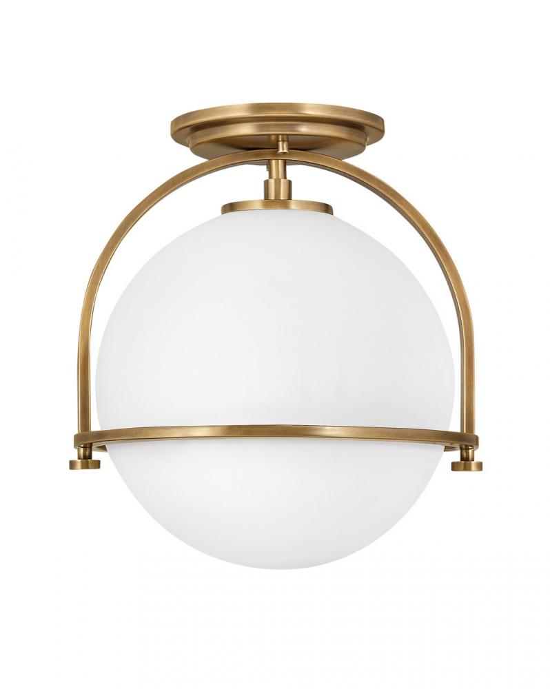 Small Semi-flush Mount - Brass