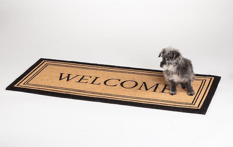 Long Welcome Doormat with Border