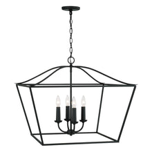 Load image into Gallery viewer, 4-Light Foyer Pendant Lantern in Black Iron
