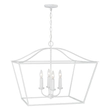 Load image into Gallery viewer, 4-Light Foyer Pendant Lantern in Textured White
