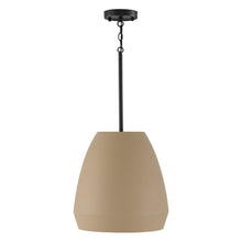 Load image into Gallery viewer, 1-Light Handcrafted Terracotta Pendant in Sienna and Matte Black
