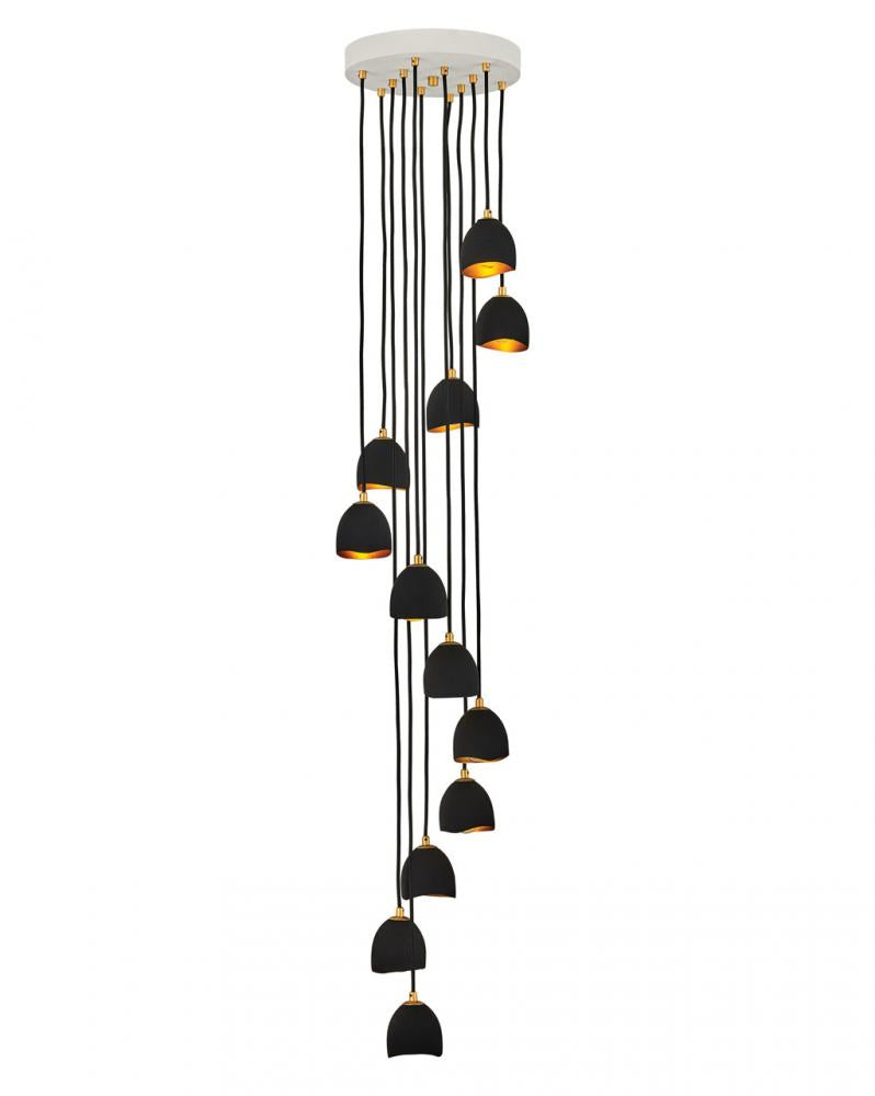 Large Multi Tier Pendant - Black