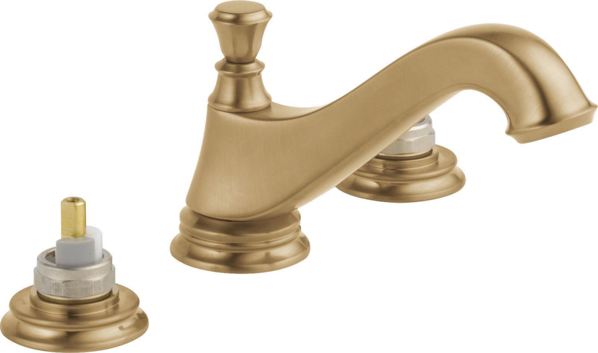 2H WIDE SPREAD LAV - LOW ARC SPOUT W/ METAL POP-UP