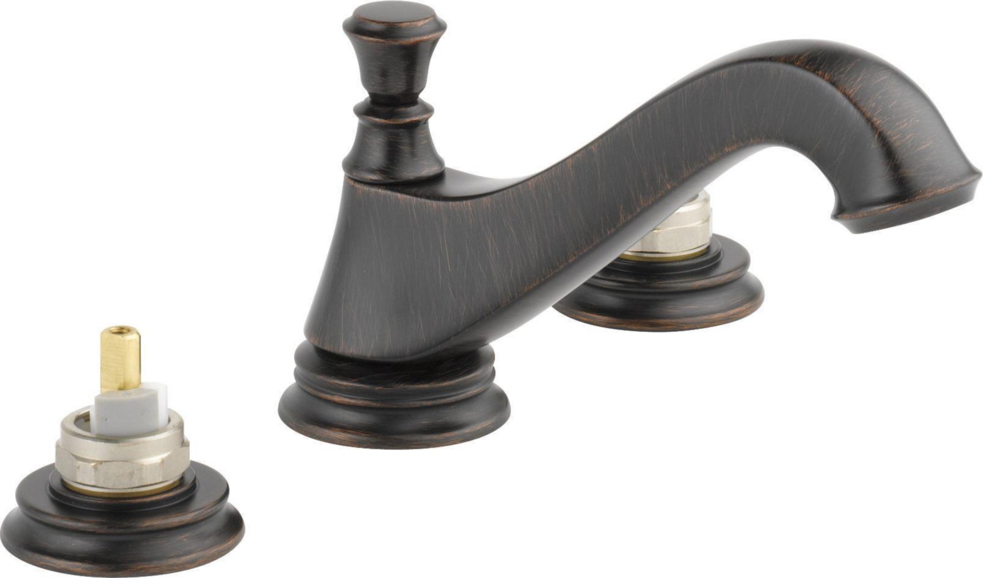2H WIDE SPREAD LAV - LOW ARC SPOUT W/ METAL POP-UP