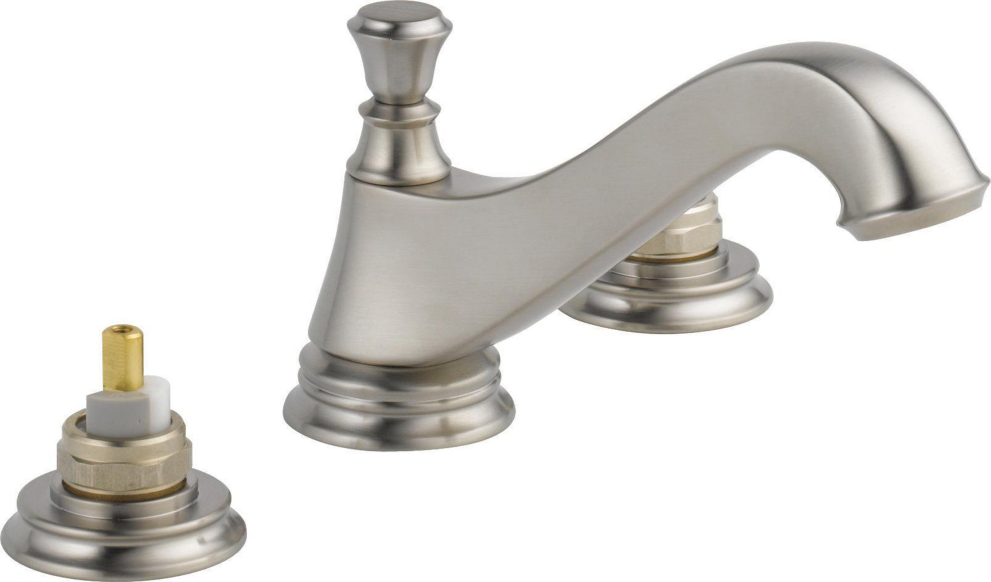 2H WIDE SPREAD LAV - LOW ARC SPOUT W/ METAL POP-UP