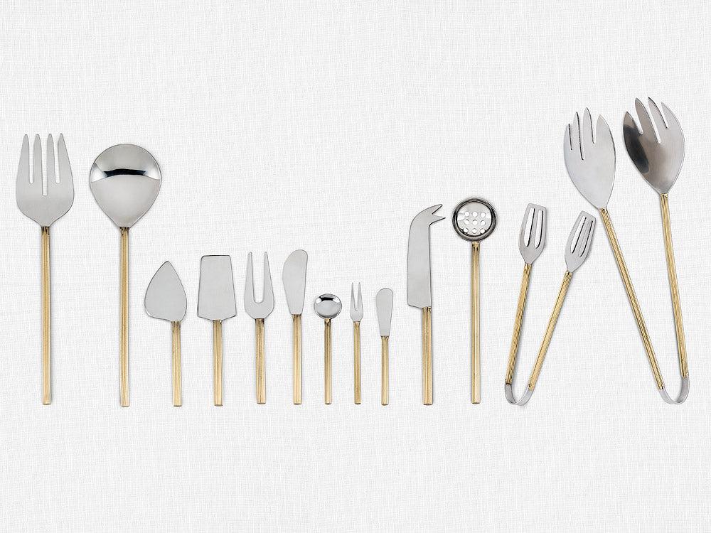 Salad Servers with Rib Handle - by Abbott