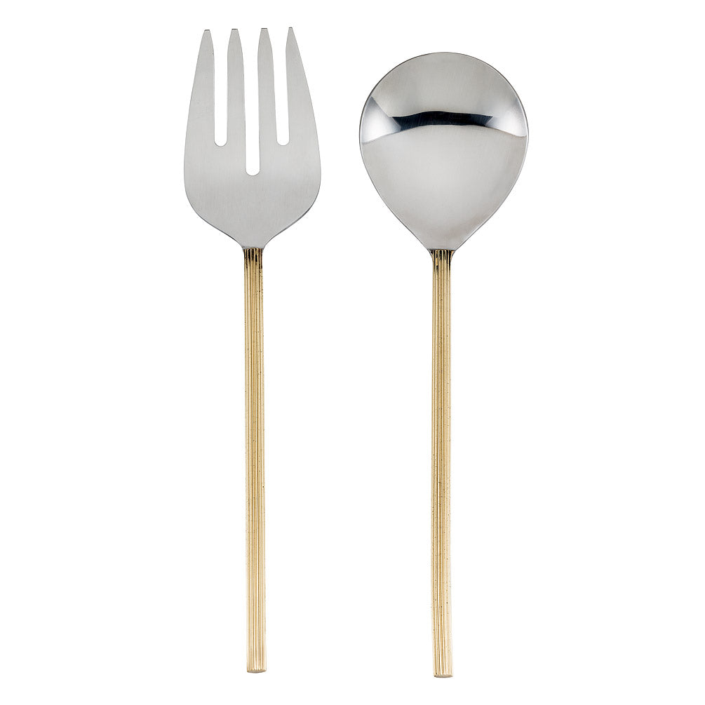 Salad Servers with Rib Handle - by Abbott