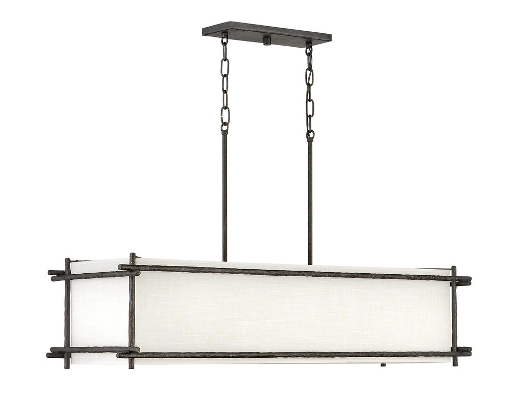 Medium Six Light Linear - Black|Miscellaneous