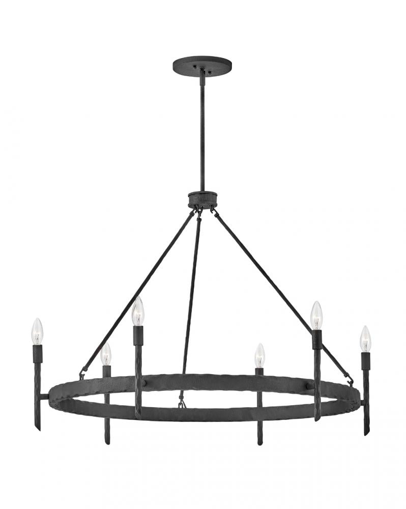Large Single Tier Chandelier - Black|Miscellaneous