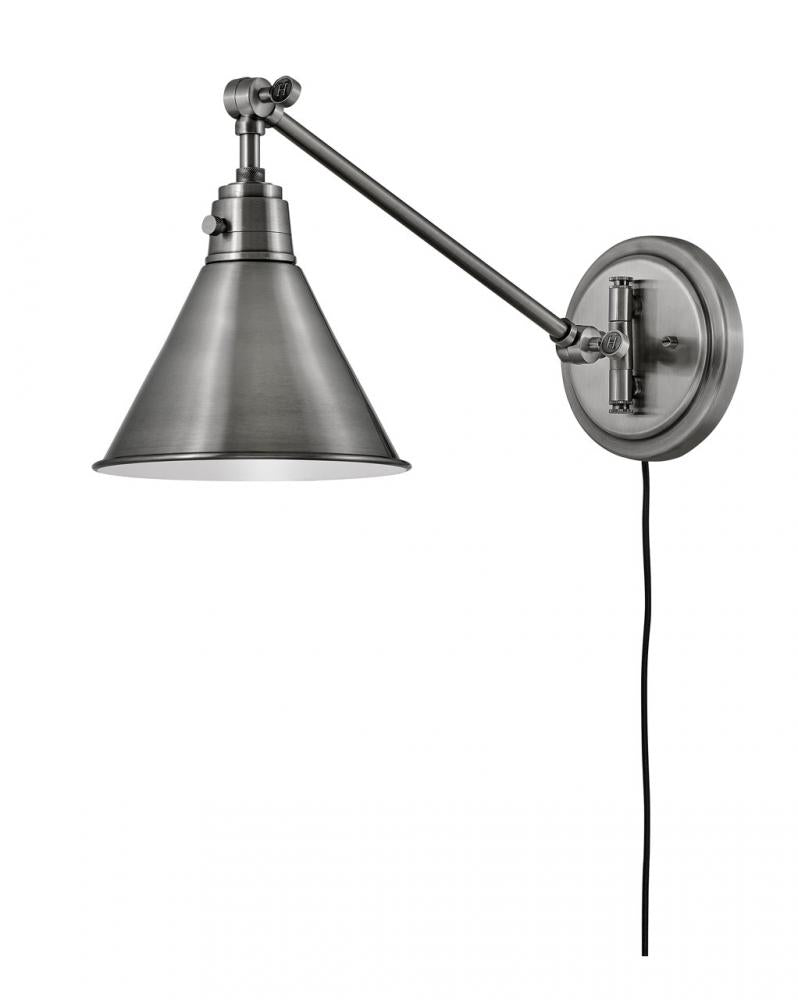 Medium Swing Arm Single Light Sconce - Nickel