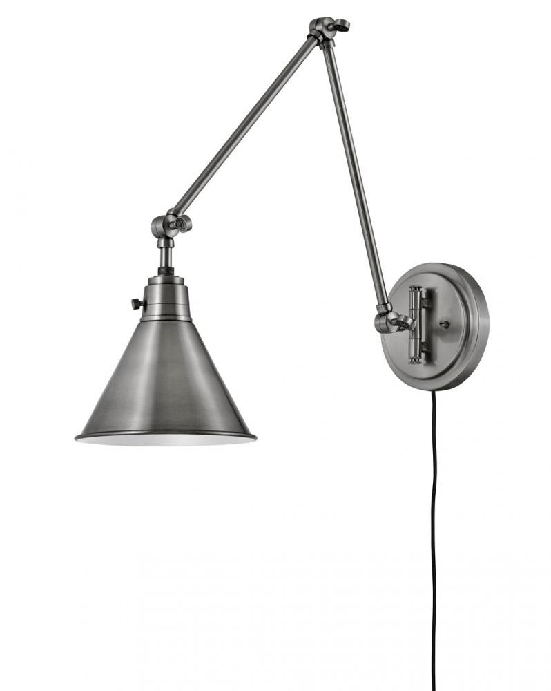 Medium Swing Arm Single Light Sconce - Nickel