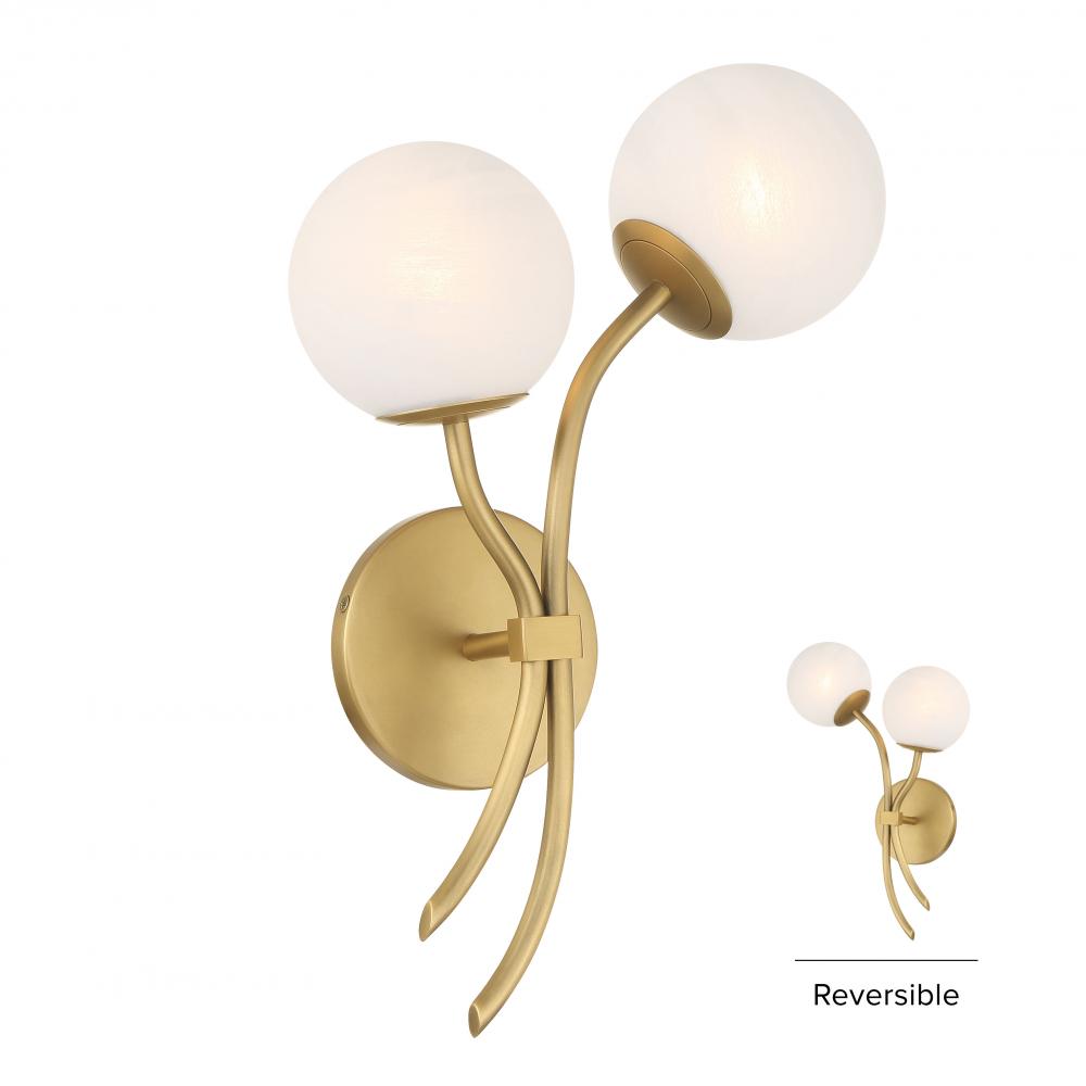 Curven 18" High 2-Light Wall Sconce
