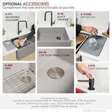 Load image into Gallery viewer, 30&quot; Bronte Apron Sink in Grey Composite Granite
