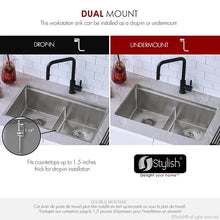 Load image into Gallery viewer, 30&quot; Boron Undermount Double Sink in Stainless Steek with Accessories
