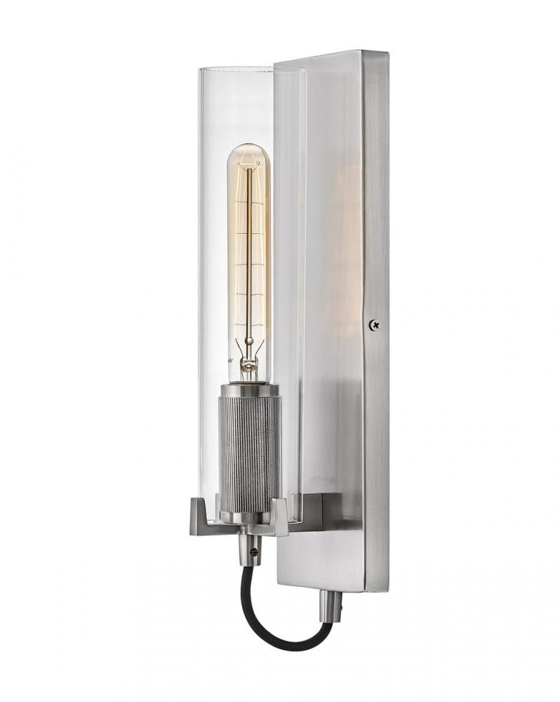 Medium Single Light Sconce - Nickel