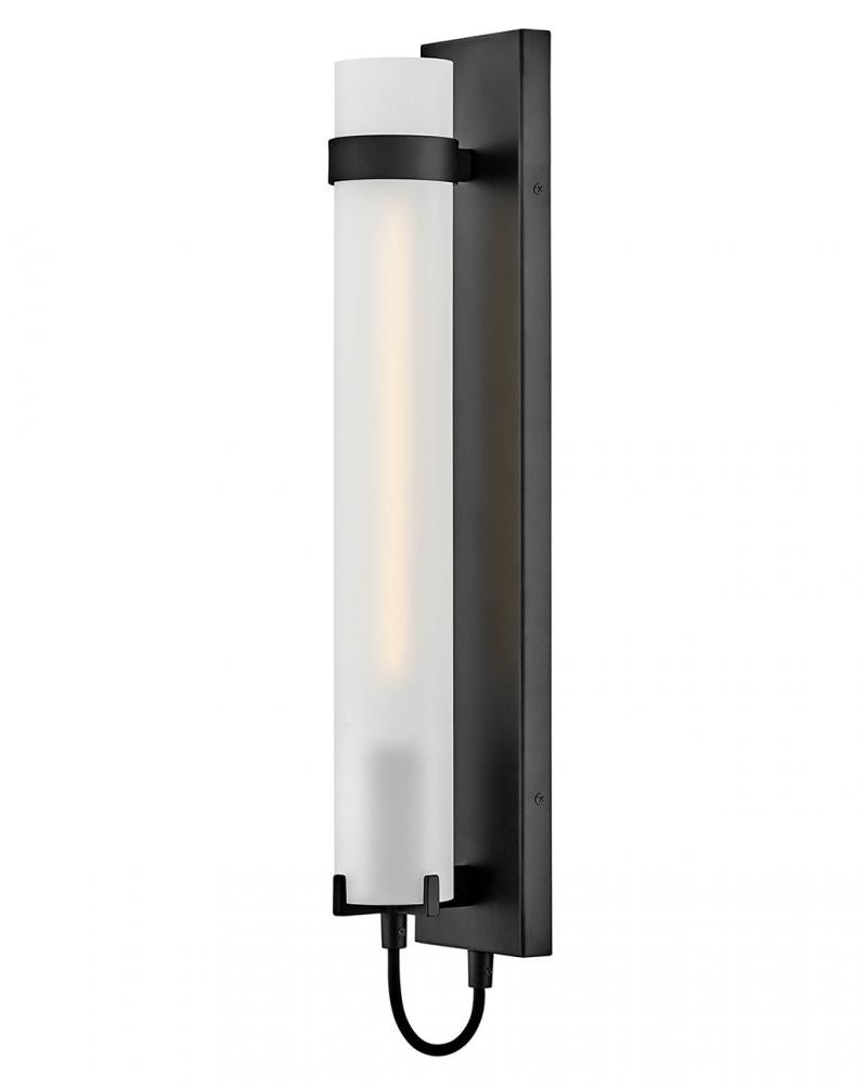 Large Tall Single Light Sconce - Black