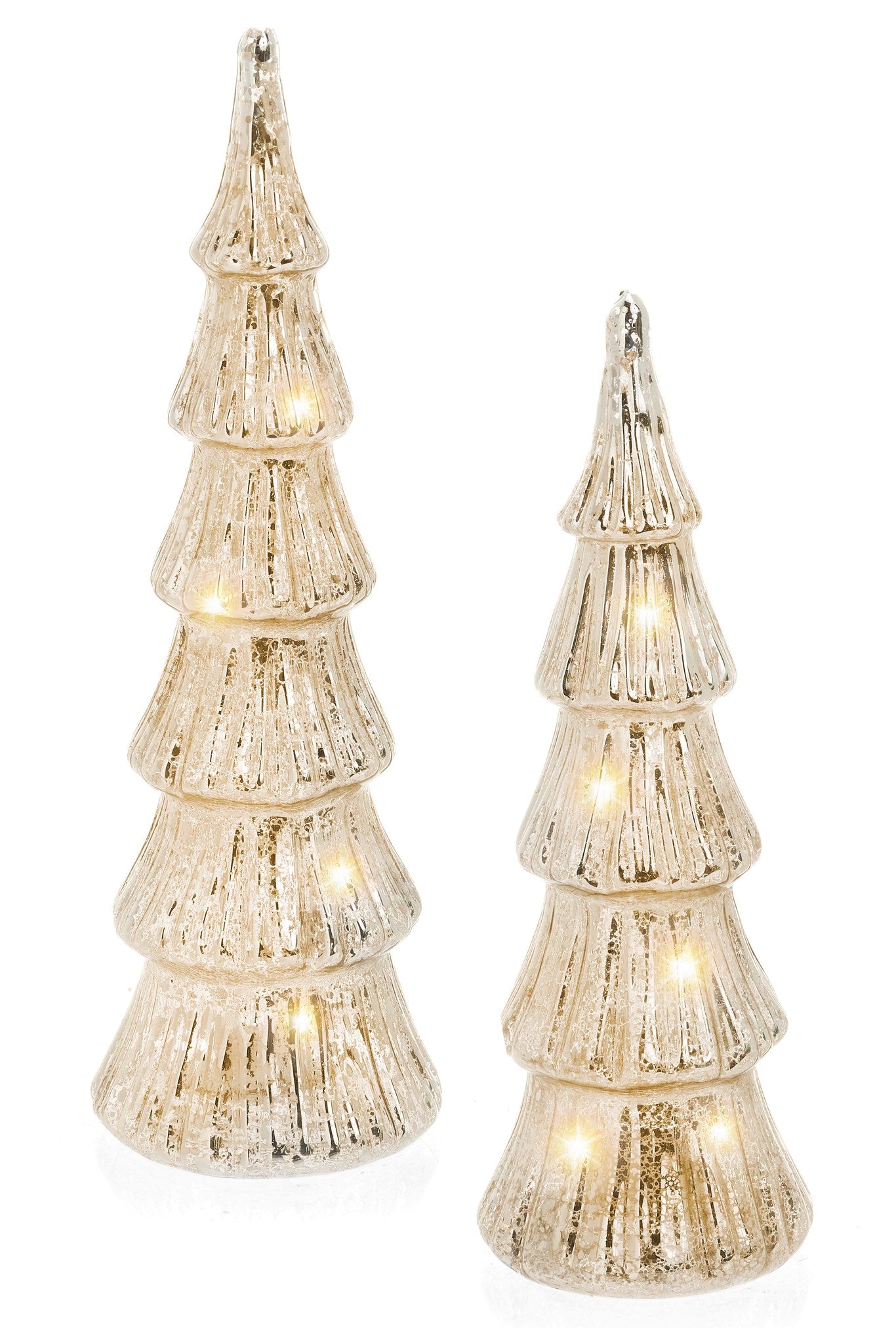 Tree with LED Glass Silver (2 Sizes)