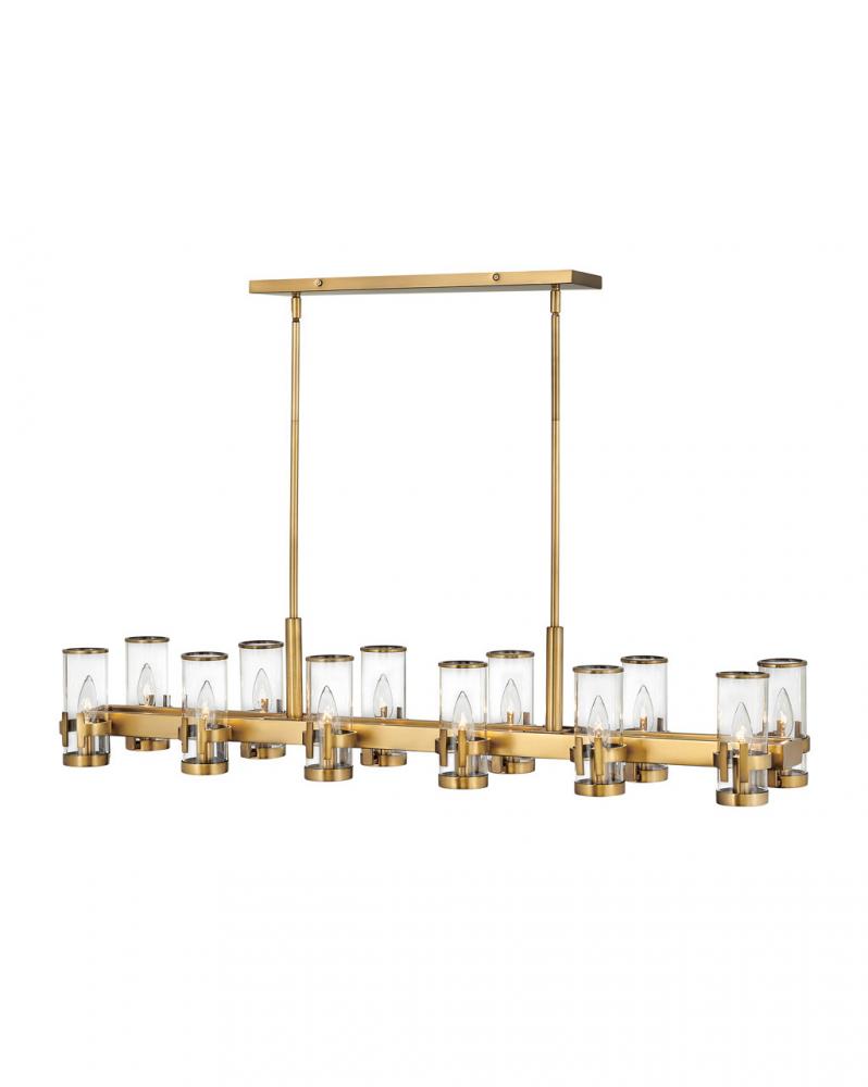 Medium Twelve Light Linear - Brass